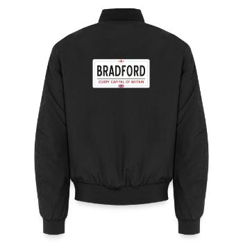 Panneau de la ville de Bradford - Bomber unisexe - noir - Dos - AI Model Male 185 light (185cm)