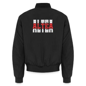 Altea T-Shirt T-Shirt Geschenkidee gestapelter Text - Unisex Bomberjacke - Schwarz - Hinten - AI Model Male 185 light (185cm)
