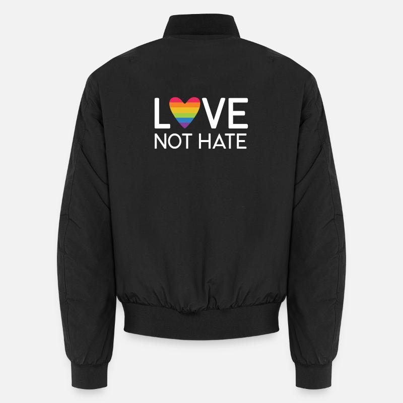 LGBT Pride Month - Love No Hate Unisex Bomber Jacket