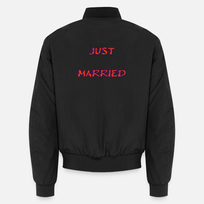 JUST MARRIED. EVJF. SAINT VALENTIN. COUPLE Bomber unisexe