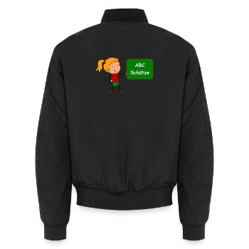 Einschulung ABC Schütze - Unisex Bomberjacke - Schwarz - Hinten - AI Model Male 185 light (185cm)