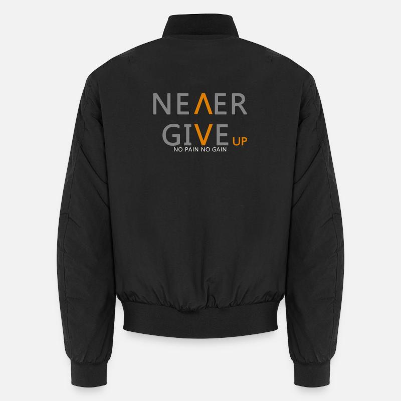 Never give up Incarnez essence de la persévérance Bomber unisexe