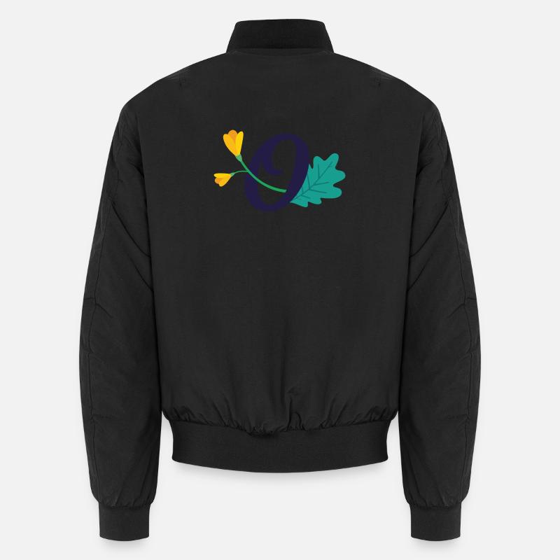 Elégante lettre 'O' avec des fleurs Bomber unisexe