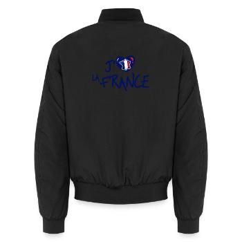 Ich liebe Frankreich - Unisex Bomberjacke - Schwarz - Hinten - AI Model Male 185 light (185cm)