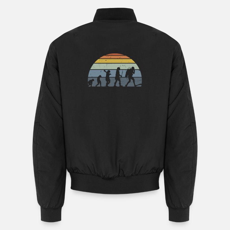 Evolution of Humanity Silhouette Design Unisex Bomber Jacket