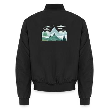 Montagnes - Bomber unisexe - noir - Dos - AI Model Male 185 light (185cm)
