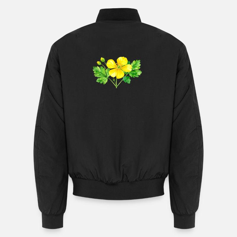 Schöllkraut – Aquarellillustration Unisex Bomberjacke