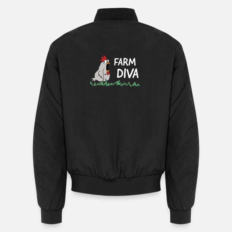farm diva chicken hen Unisex Bomberjacke