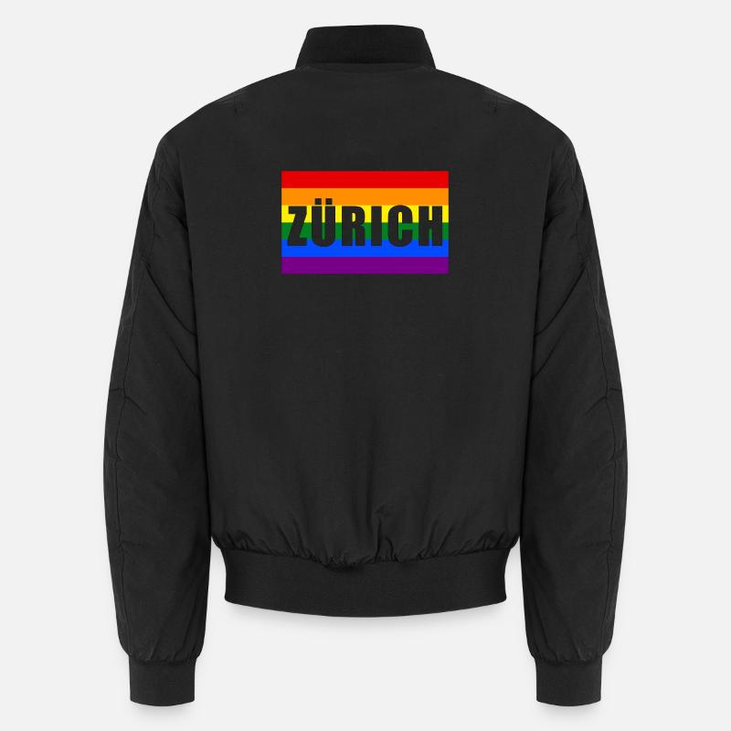 Zurich Pride Rainbow Flag Unisex Bomber Jacket