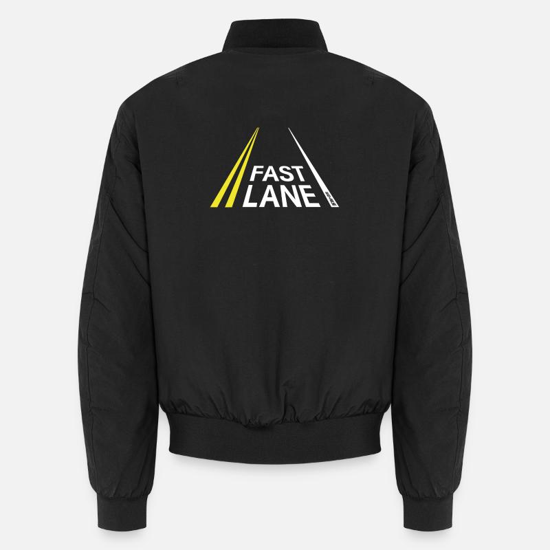 Fast Lane - Go out fast! Runners, cyclists design. Unisex Bomber Jacket