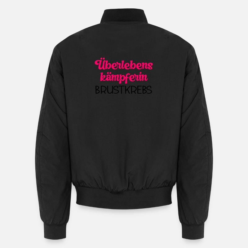 SURVIVAL FIGHTER BREAST CANCER - Unisex Bomber Jacket - black