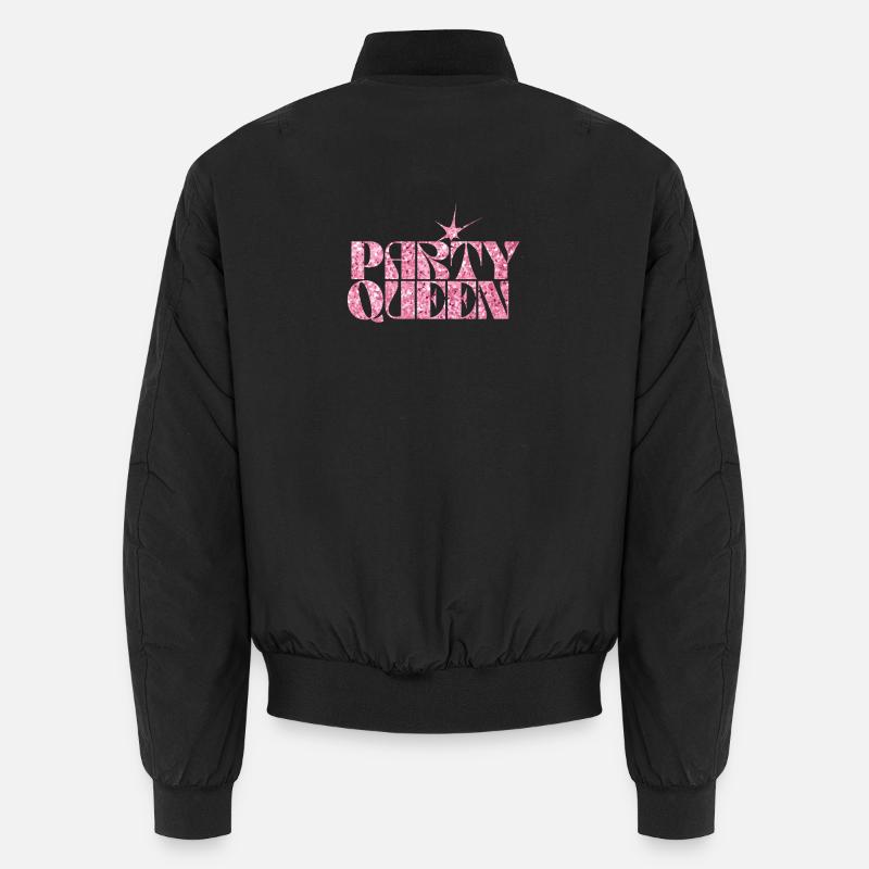 Texte à paillettes Party Queen Bomber unisexe