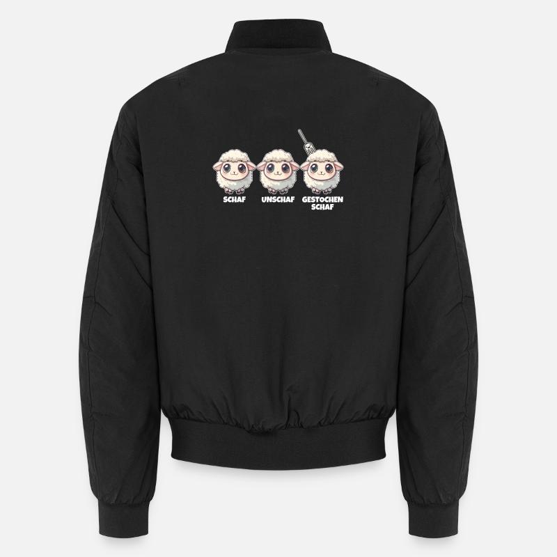 Drôle de mouton Jeu de mots moutons et troupeau de moutons Bomber unisexe