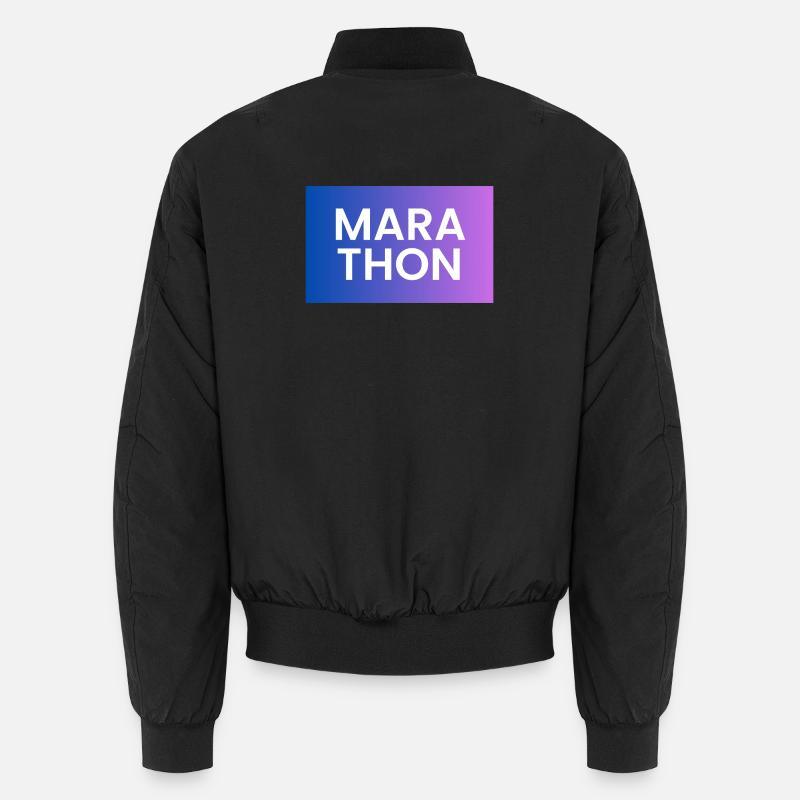 Marathon Gradient Shirt Design - Unisex Bomberjacke - Schwarz