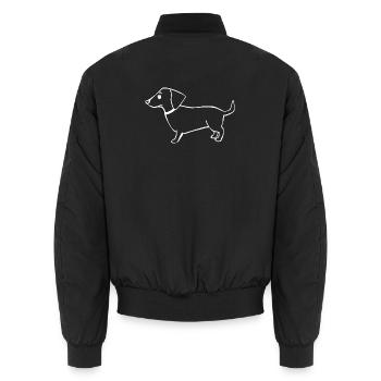 Teckel chien T-shirt Chien Chemise Cadeau - Bomber unisexe - noir - Dos - AI Model Male 185 light (185cm)