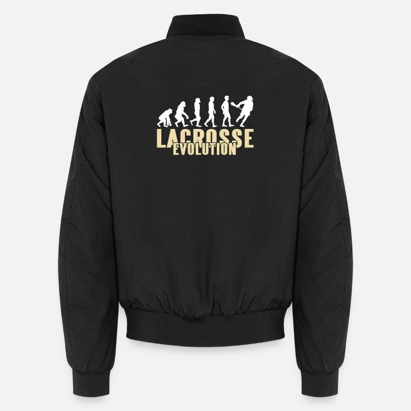 Lacrosse Evolution Drôle Sports Humour Parodie Bomber unisexe