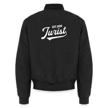Juriste 2026 Diplôme d’études de droit Étudiant en droit - Bomber unisexe - noir - Dos - AI Model Male 185 light (185cm)