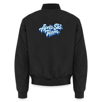 Apres Ski Team Party - Unisex Bomberjacke - Schwarz - Hinten - AI Model Male 185 light (185cm)