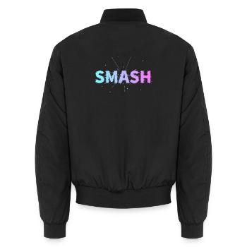 Tennis & Padel Smash Design for Players - Unisex Bomber Jacket - black - Back - AI Model Male 185 light (185cm)