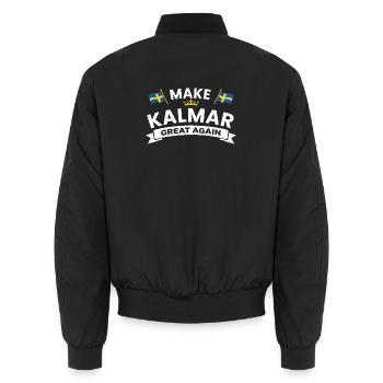 Kalmar wieder groß machen - Unisex Bomberjacke - Schwarz - Hinten - AI Model Male 185 light (185cm)
