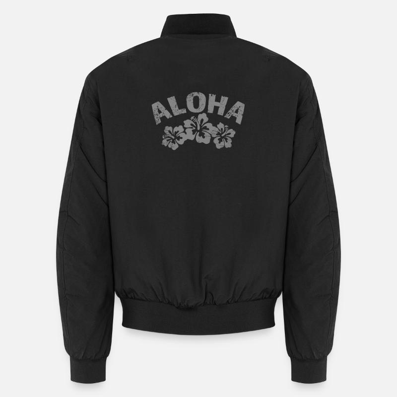 Aloha Hibiskus Design – Blütenornament Unisex Bomberjacke