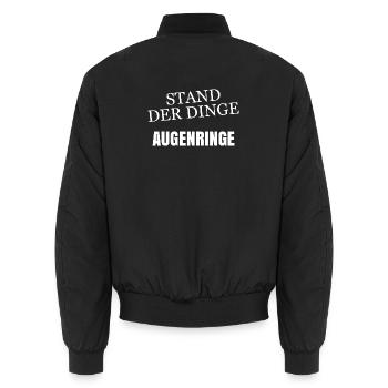 State of affairs Dark circles - Unisex Bomber Jacket - black - Back - AI Model Male 185 light (185cm)