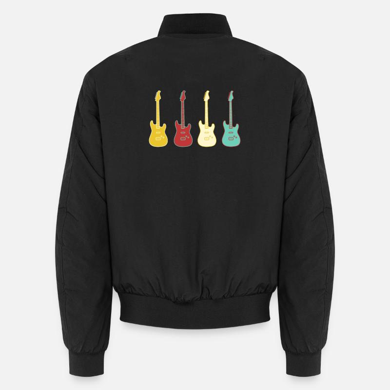 Pop Guitars - Unisex Bomber Jacket - black