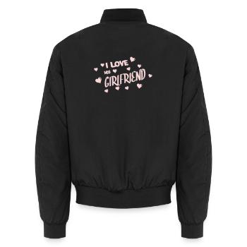 J’aime ma copine - Bomber unisexe - noir - Dos - AI Model Male 185 light (185cm)