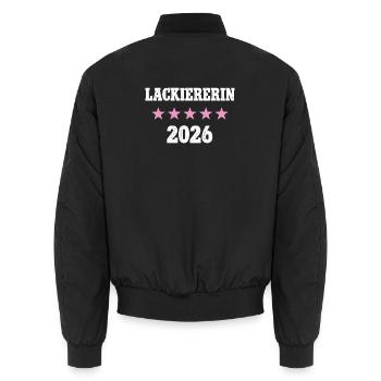 Painter 2026 Occupation Painter Paint Shop Trainee - Unisex Bomber Jacket - black - Back - AI Model Male 185 light (185cm)