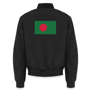 Drapeau du Bangladesh - Bomber unisexe - noir - Dos - AI Model Male 185 light (185cm)