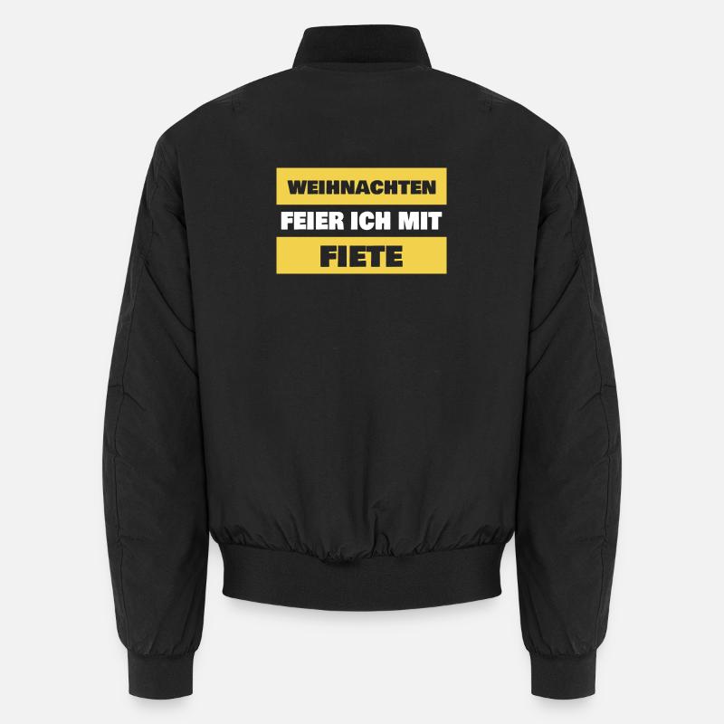 Saying Fiete - Unisex Bomber Jacket - black