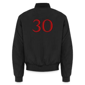 30. 30 ANS. 30e ANNIVERSAIRE. ANNIVERSAIRE 30 ANS. - Bomber unisexe - noir - Dos - AI Model Male 185 light (185cm)