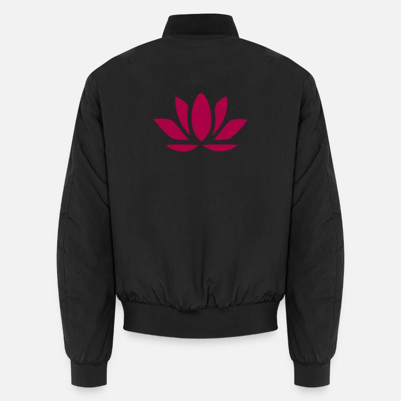 Fleur de lotus Fleur de lotus Fleur rouge Fleurs de nénuphar Bomber unisexe