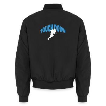 Touch Down - Unisex Bomber Jacket - black - Back - AI Model Male 185 light (185cm)