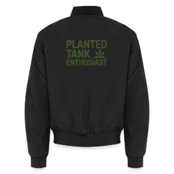 Geschenk für Aquarienliebhaber für Aquariumliebhaber im bepflanzten Aquarium - Unisex Bomberjacke - Schwarz - Hinten - AI Model Male 185 light (185cm)