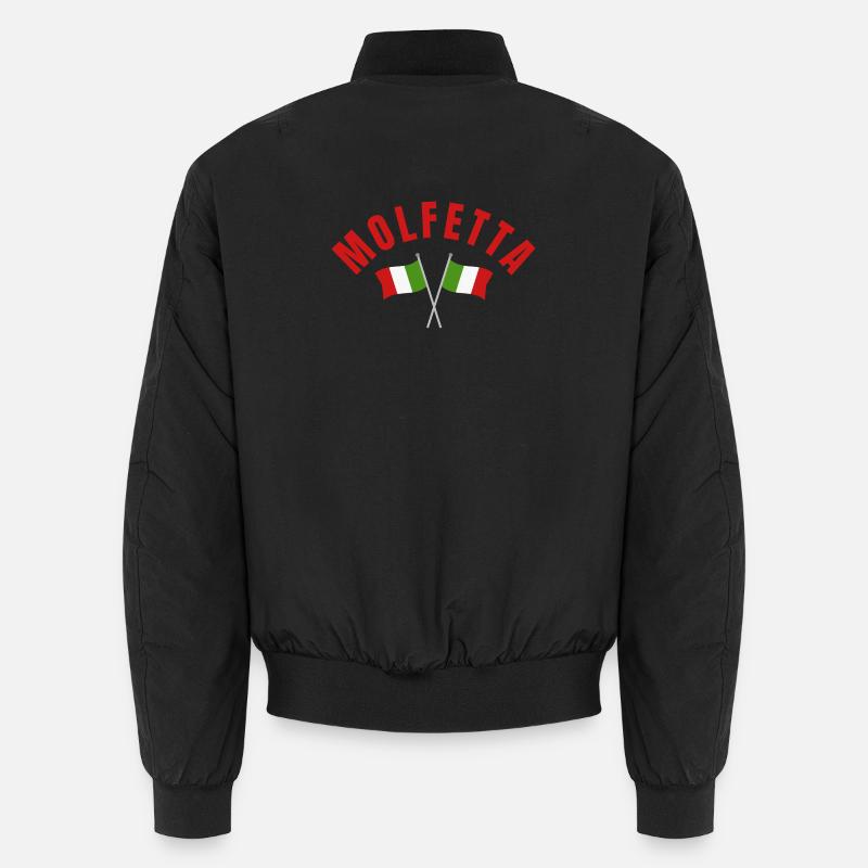 MOLFETTA Italian Flags Cross - Unisex Bomber Jacket - black