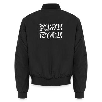 Logo punk rock - Bomber unisexe - noir - Dos - AI Model Male 185 light (185cm)