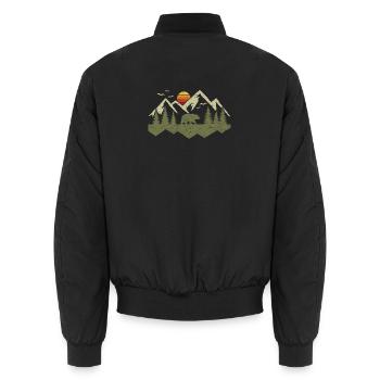 Grizzli Nature sauvage Forêts de plein air Forêts Arbres - Bomber unisexe - noir - Dos - AI Model Male 185 light (185cm)