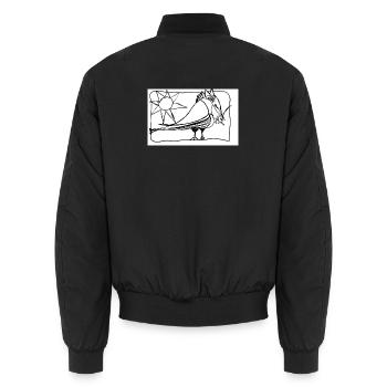Alte Botschaft - Unisex Bomberjacke - Schwarz - Hinten - AI Model Male 185 light (185cm)