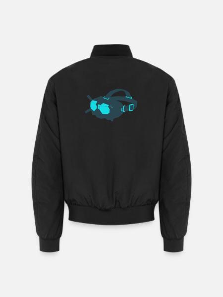 Drones FPV Goggles Icon - Unisex Bomber Jacket - black