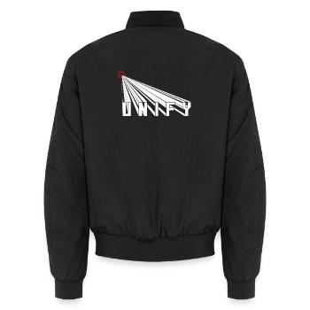 UNIFY People and Earth Japanese Sun Rising - Unisex Bomber Jacket - black - Back - AI Model Male 185 light (185cm)