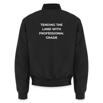 Walnut Grower Professional Grade - Unisex Bomber Jacket - black - Back - AI Model Male 185 light (185cm)