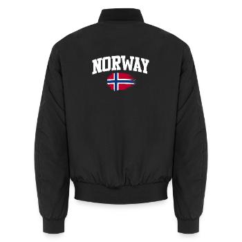 Vacances en Norvège dans les fjords de Norge Voyage en Scandinavie - Bomber unisexe - noir - Dos - AI Model Male 185 light (185cm)