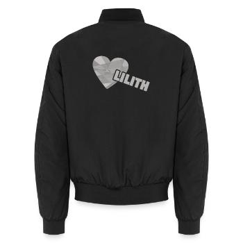 Herzchen Lilith - Unisex Bomberjacke - Schwarz - Hinten - AI Model Male 185 light (185cm)