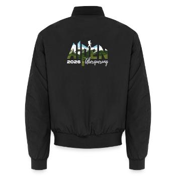 Crossing the Alps 2026 - Hiking - Unisex Bomber Jacket - black - Back - AI Model Male 185 light (185cm)