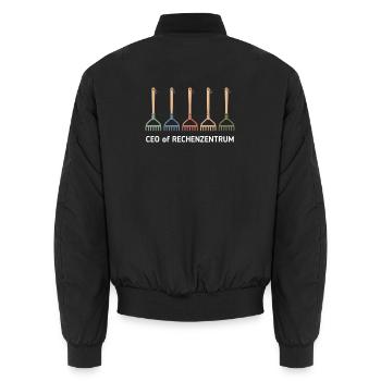 Rechenzentrum Gärtner Baumschule Hobbygärtner - Unisex Bomberjacke - Schwarz - Hinten - AI Model Male 185 light (185cm)
