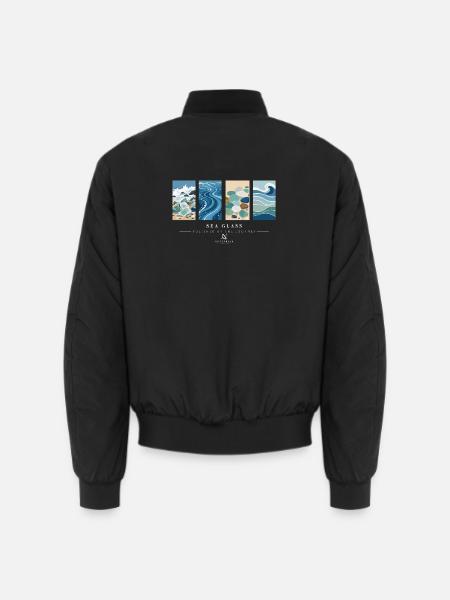 Meerglas – Poliert durch die Reise - Unisex Bomberjacke - Schwarz