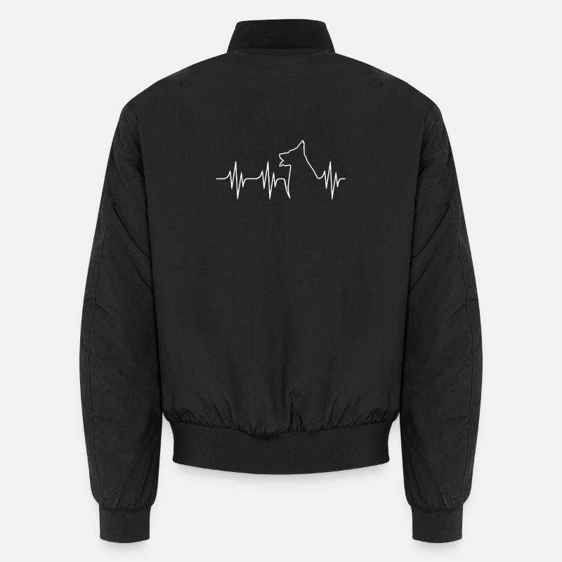 Schäferhund Heartbeats Shirt Unisex Bomberjacke
