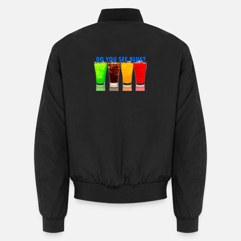 Do You See Blue? Colored drinks Unisex Bomber Jacket