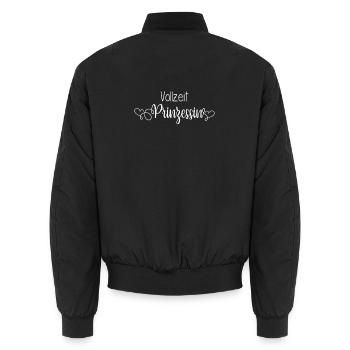 Full time princess - Unisex Bomber Jacket - black - Back - AI Model Male 185 light (185cm)